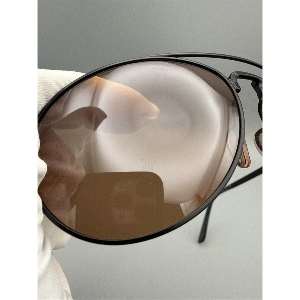 HD Vision Authentic Aviators High Definition Sunglasses Black Metal w/brown lens